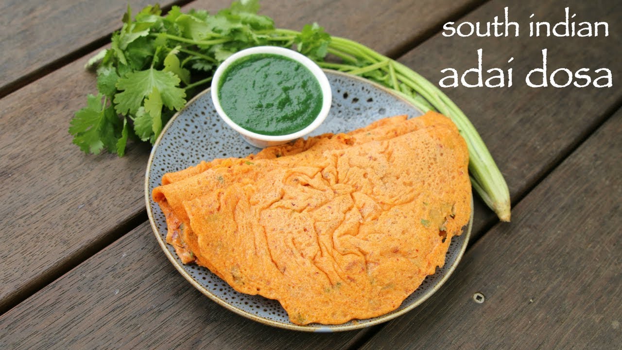 adai recipe | adai dosa recipe | how to make south indian adai dosai | Hebbar Kitchen