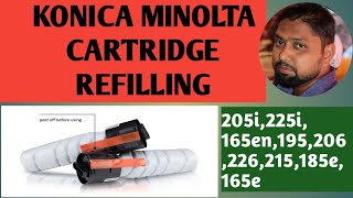 CARTRIDGE REFILLING |KONICA MINOLTA BIZHUB 164,195,165e,215,206,226,205i,225i |COPIER ZONE | TONER