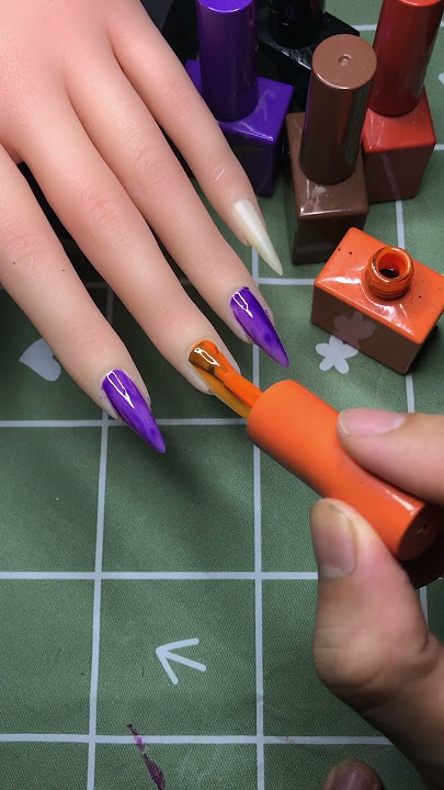 Apply gel polish nail simple at home  #nailart