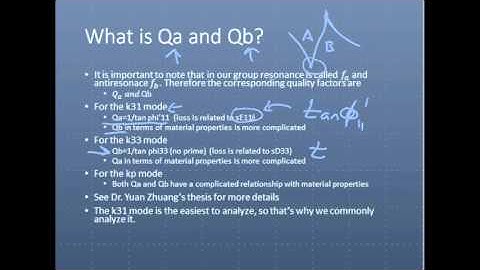 Learn Piezo Lecture 10J: (Part 6) Analysis of mechanical quality factors in piezo transducers