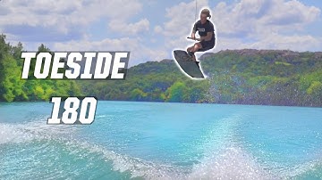 HOW TO TOESIDE 180 - WAKEBOARDING - BOAT - TOE SIDE