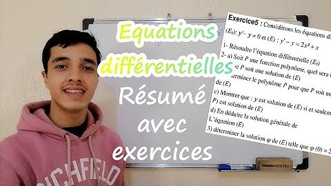 🔥Équations différentielles 2bac: Résumé avec exercices !