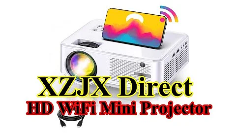 "Features Highlight" XZJX Direct HD WiFi Mini Projector