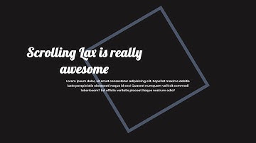Animation Scrolling Effects using Lax.js || html css || JavaScript libraries