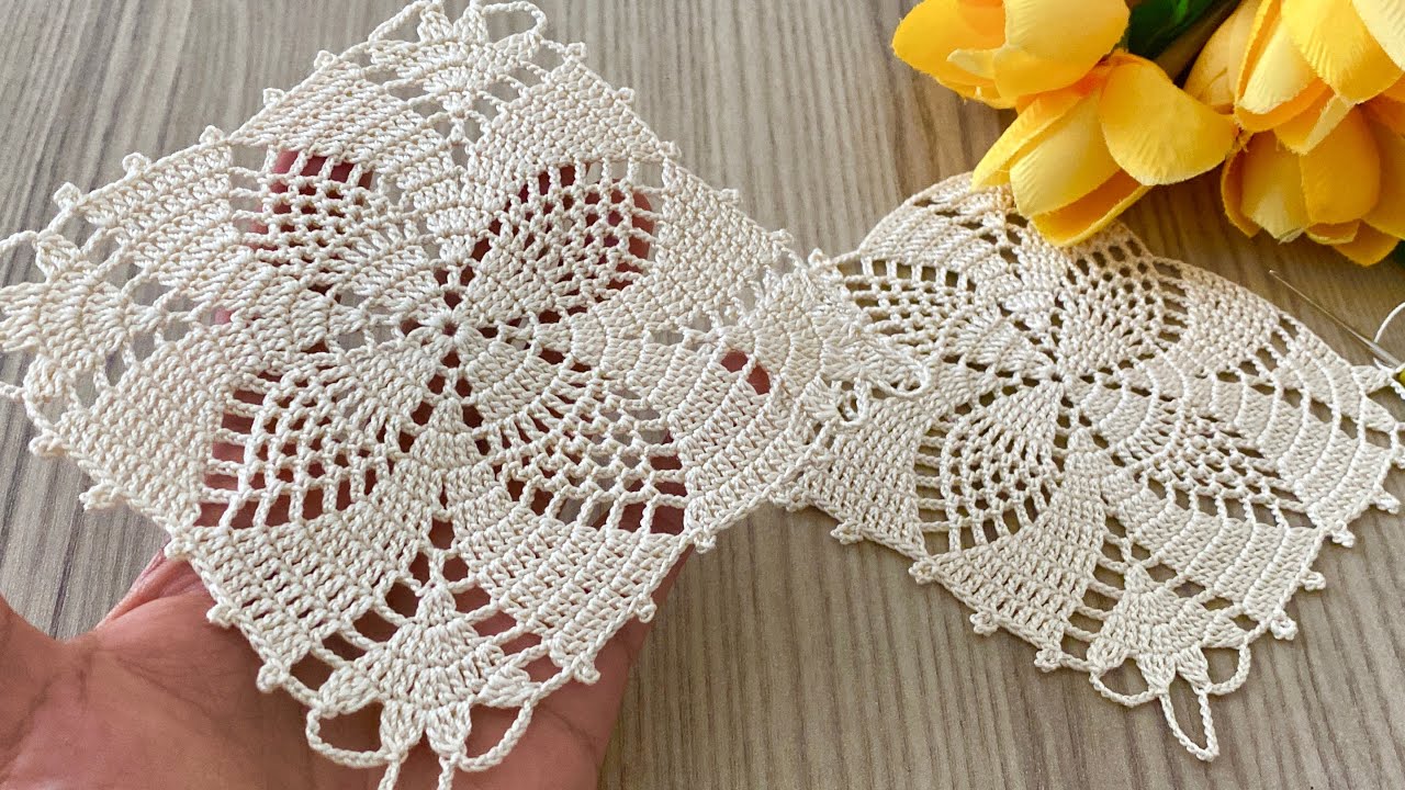 New Design Amazing Crochet Pattern❗️How to Make Square Motif Step by Step