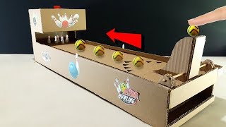 como hacer divertido  juego de mesa DE BOLICHE/ para niños