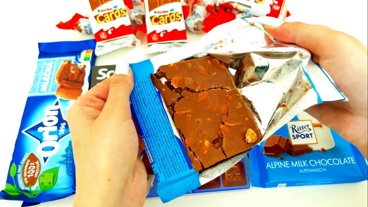 Lots of Candies New Chocolate ASMR Satisfying Video Czech Milk