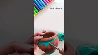 😍Pot Painting / Easy Pot Painting Ideas / DIY Pot painting Ideas #shorts #diy