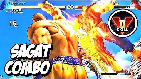 SAGAT FULL DAMAGE COMBO BRABO I V-SKILL 2  - Street Fighter 5 Champion Edition