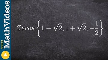 Write the polynomial given conjugate irrational zeros