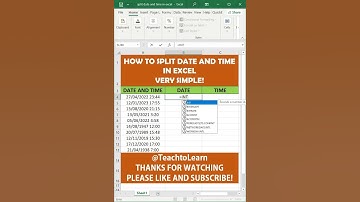 How to Split Date and Time in Excel #shorts #trending #viral