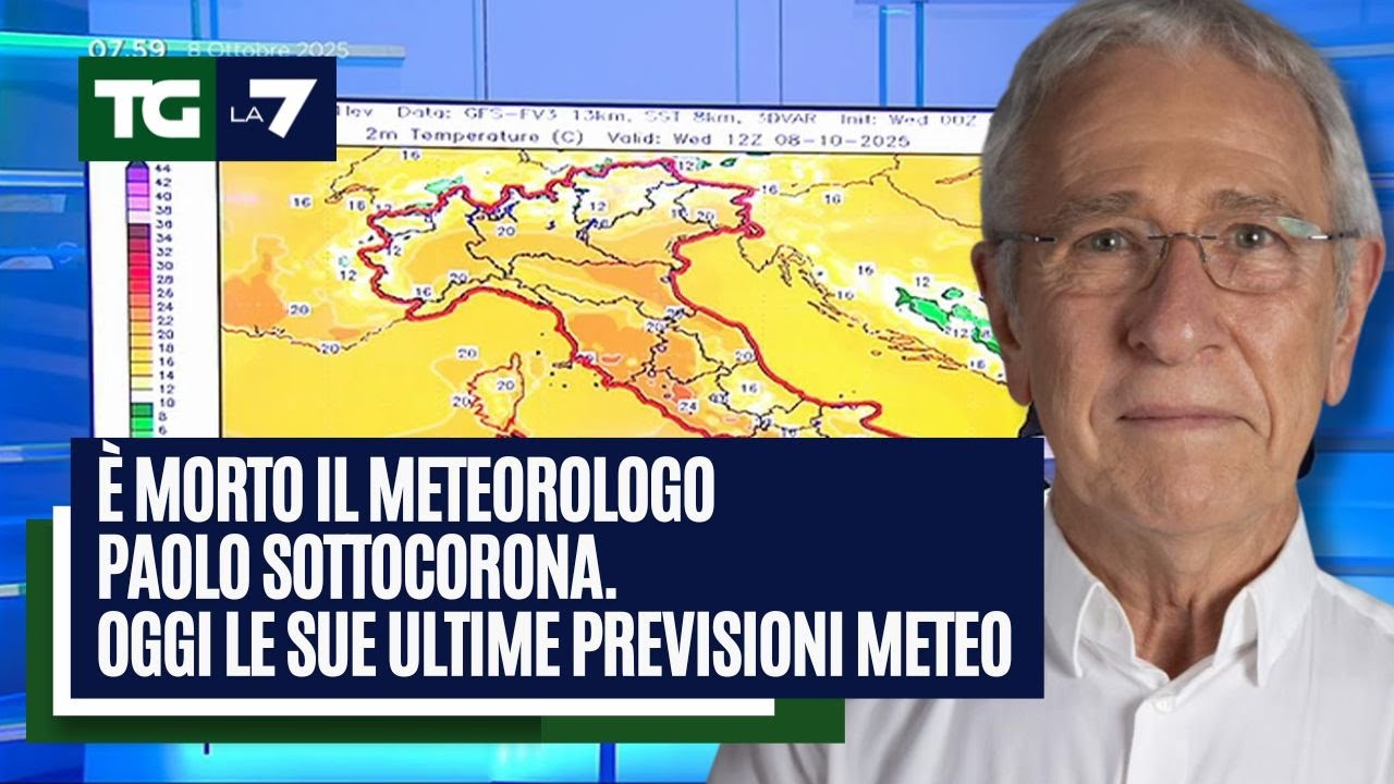 È morto il meteorologo Paolo Sottocorona. Oggi le sue ultime previsioni meteo