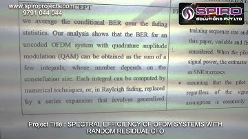 SPECTRAL EFFICIENCY OF OFDM SYSTEMS WITH RANDOM RESIDUAL CFO
