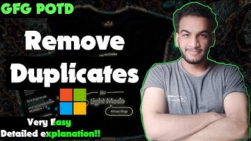 Remove Duplicates | gfg potd | 28-07-24 | GFG Problem of the day