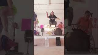 Woman Falls Off Rebounder During Fitness Workout