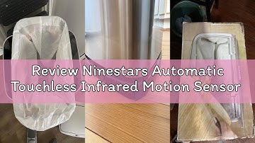 Review Ninestars Automatic Touchless Infrared Motion Sensor Trash Can, 13 Gal 50L, Stainless Steel B