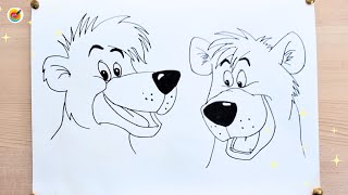 How to Draw Baloo | Easy Jungle Book Cartoon Drawing Step by Step How to Draw Baloo | Easy Jungle Book Cartoon Drawing Step by Step
