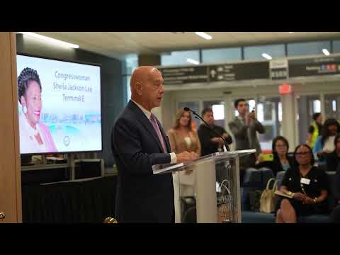 Mayor Whitmire, Houston Airports Dedicate the Sheila Jackson Lee Terminal E