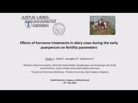 Effects Of Hormone Treatment In Dairy Cows During The Early Puerperium On Fertility Parameters