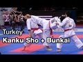 Turkey male team Kata Kanku Sho + bunkai Bronze final 21st WKF World Karate Championships Paris 2012