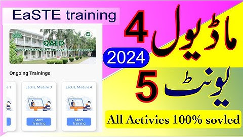 module 4 unit 5 quiz | easte module 4 quiz | unit 5 answers keys |