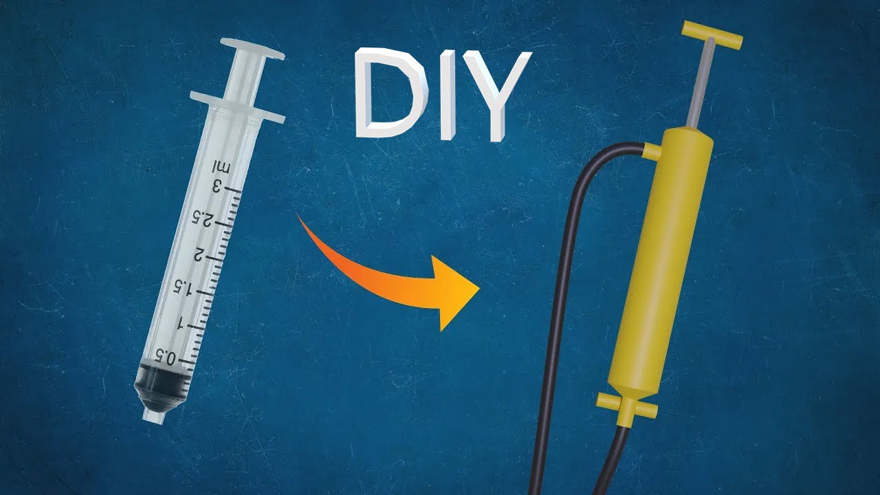 DIY How to Create Hydraulic jack Use for Excavator With Syringe YouTube