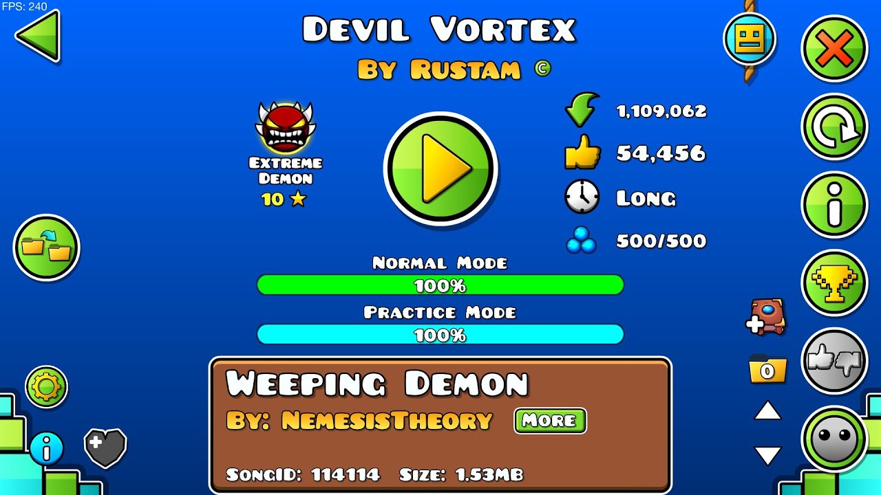 [240fps] Devil Vortex by Rustam (Extreme Demon) - YouTube