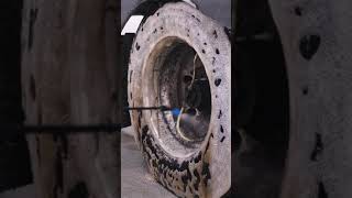 Removing Hub Seal Grease from an Unpolished Alcoa Rim #shorts