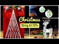 CHRISTMAS STRING ART DIYS | modern xmas decor from a ball of string | Heidi Sonboul diy challenge