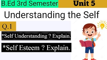 Self Understanding || Self Esteem @santanukar3363