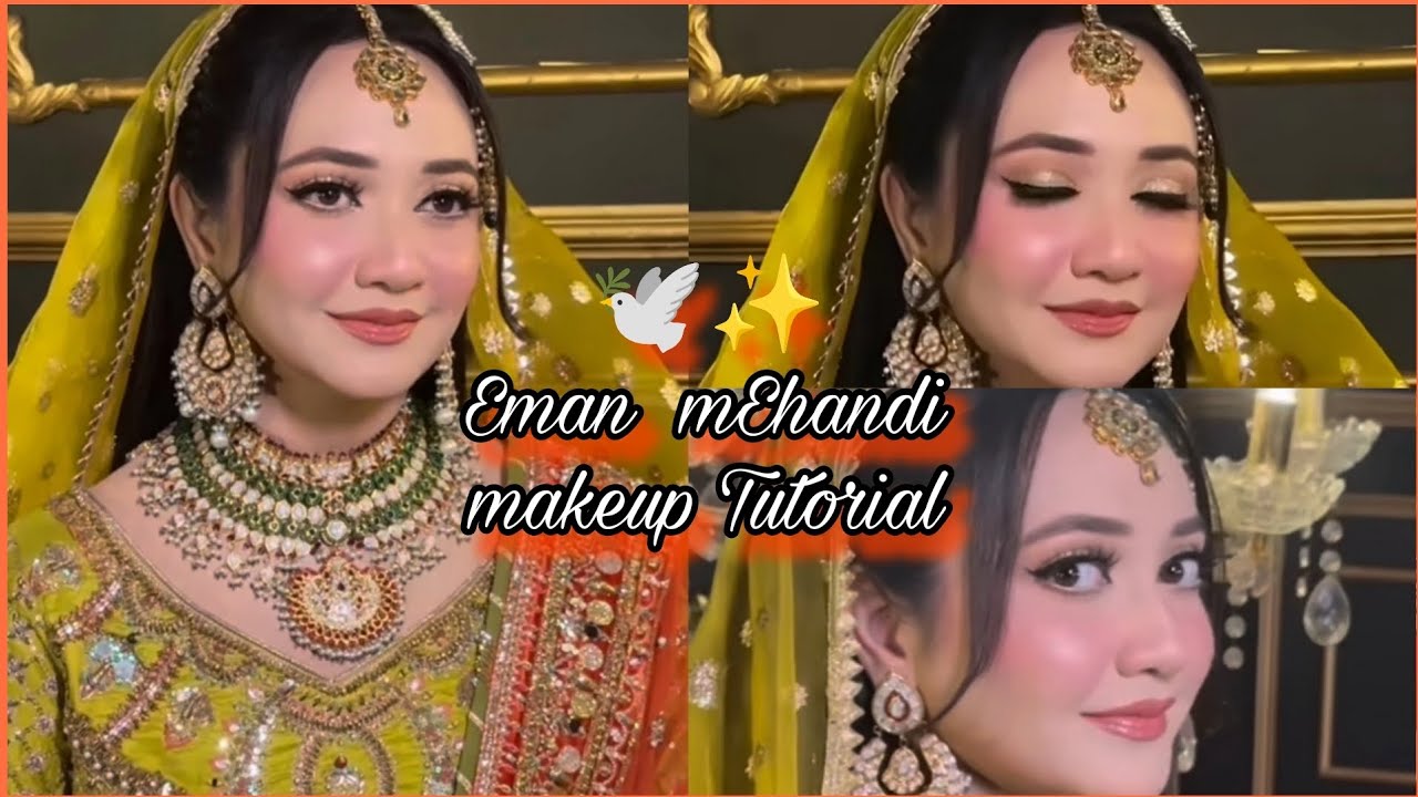 Mehandi Makeup tutorial #emanrajab #rajabfamily#rajabwedding - YouTube
