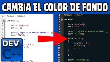 Como Cambiar el Color de Fondo de Dev C++