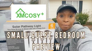 HAPPY FRIDAY|Small Guest Bedroom Preview|XMCOSY Solar Pathway Lights Review