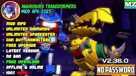 Download Angrybird Transformers Mod Apk v2.36.0 || Unlimited Diamonds & Other || No Password 2025