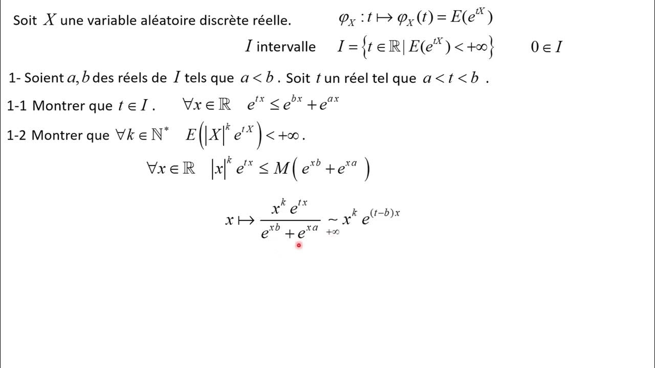 Part 1 Extrait 2 Centrale 2017 Ftion génératrice des moments, utiliser le théorème de