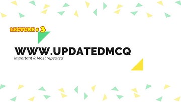 Computer-mcqs Lecture-3 for PPSC Paper, FPSC Paper. OTS Paper, NTS Paper, CSS Paper/ PMS Paper