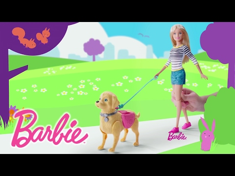 barbie walk and potty pup