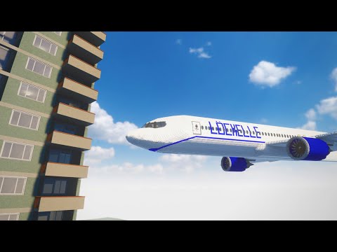 Realistic Plane Crashes vs Buildings #8 | Teardown