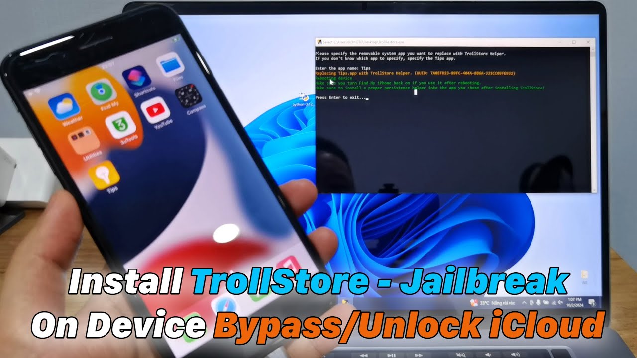 Install TrollStore - Jailbreak On Device Bypass/Unlock iCloud - YouTube