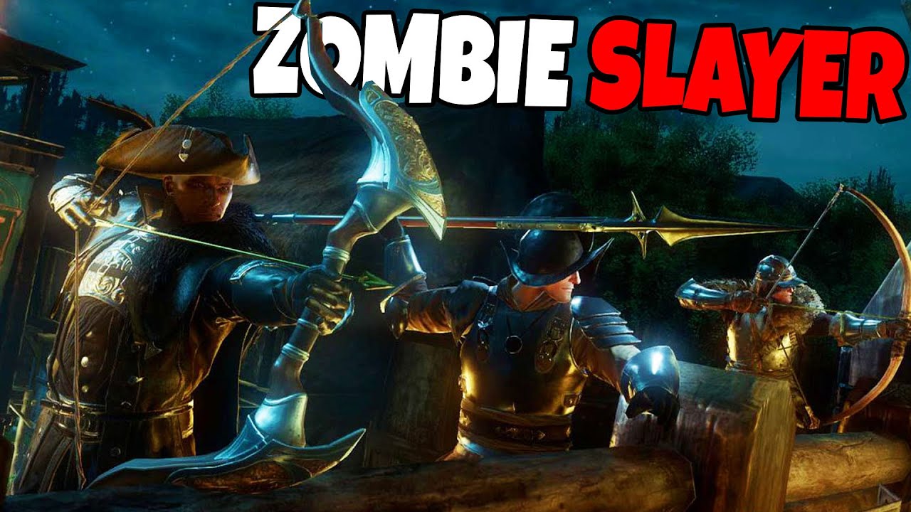 Slaying a ZOMBIE HORDE in NEW Medieval MMO! - New World Gameplay 1