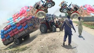 Tractor pulling Trolley very Fast | Massey Ferguson tractor video