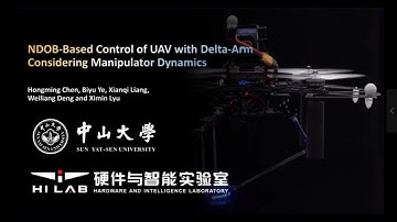 NDOB-Based Control of a UAV with Delta-Arm Considering Manipulator Dynamics