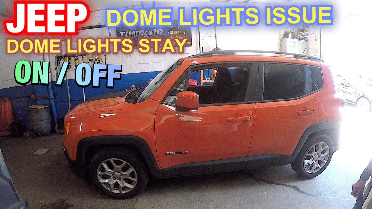 Jeep dome light issue done lights stays on or off problem with setting easy  fix - YouTube