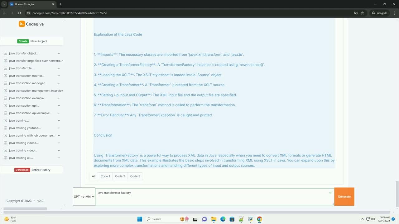 java transformer factory - YouTube