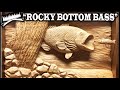 LARGEMOUTH BASS WOODCARVING - "ROCKY BOTTOM BASS" - Relief Wood Carving Fish