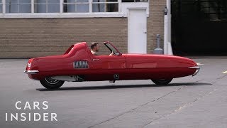 Two-Wheeled Car Uses A Gyroscope To Balance