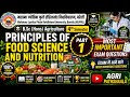 Principles of Food Science and Nutrition top 40 Important MCQ | Bsc Hons Ag 4th Sem | MJPRU 