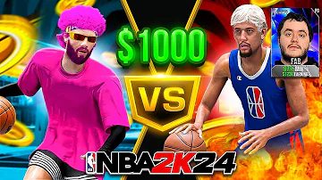 I wagered the #1 Ranked 2K League Pro for $1,000 on NBA 2K24…