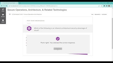 CCSK Module 5 Unit 5 - Secure Operation and Architecture