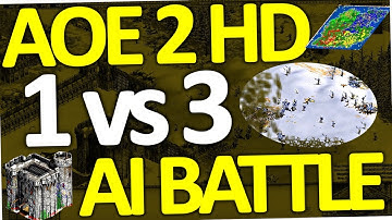 Age of Empires 2 HD AI vs Original AI  | 1 vs 3 | Conquerors on Hardest (AOE II Battle)